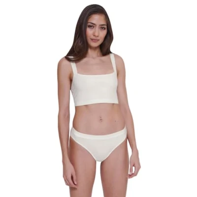 Afbeelding van sloggi GO Casual Top Dames Beha SILK WHITE Maat M