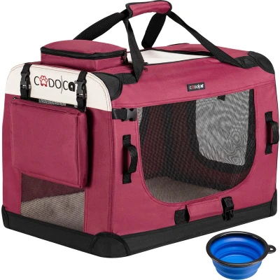 Afbeelding van Cadoca Honden &amp; Katten Reismand M 60x43x45cm Donker Rood