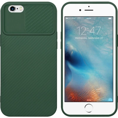 Afbeelding van Cadorabo Hoesje geschikt voor Apple iPhone 6 / 6S in Bonbon Groen Beschermhoes van flexibel TPU silicone Case Cover en met camerabescherming