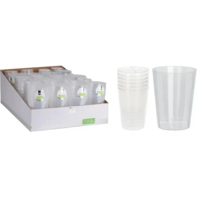 Afbeelding van Excellent Houseware re useable Drinkglas van kunststof 280ml set 6 stuks Vaatwasserbestendig