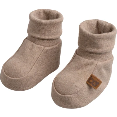 Afbeelding van Baby&#039;s Only Slofjes Melange Clay 3 6 mnd 100% ecologisch katoen GOTS