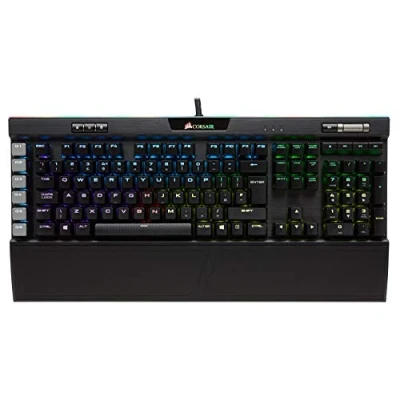 Afbeelding van Corsair K95 RGB Platinum USB QWERTY Italiaans zwart toetsenborden (bekabeld, USB, mechanisch toetsenbord, QWERTY, LED, zwart)