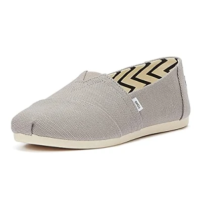 Image de TOMS Mocassins plats Alpargata Heritage en toile pour femme, Colombe du matin, 41 EU