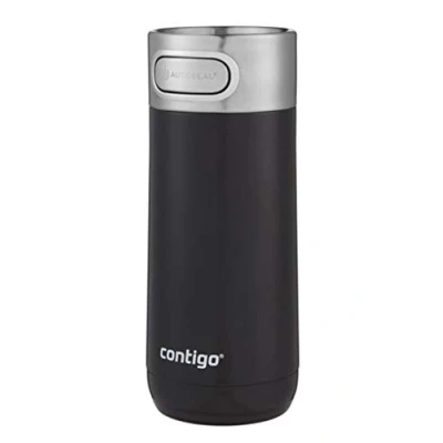 Afbeelding van Contigo Luxe Autoseal thermosbeker, roestvrijstalen beker to go, isoleerfles, lekvrij, koffiebeker vaatwasserbestendig, isoleerbeker met Easy Clean deksel, BPA vrij, 360 ml Licorice