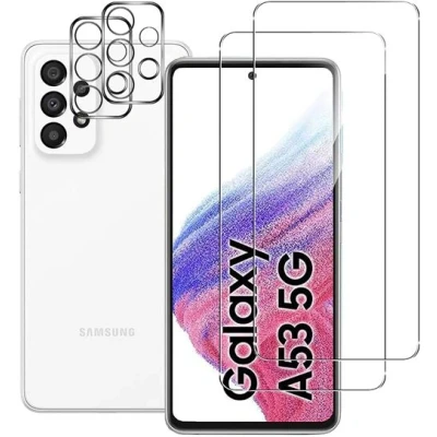 Image de 4 Films de protection pour Samsung Galaxy A53 5G [2 écran + 2 objectif] Novago