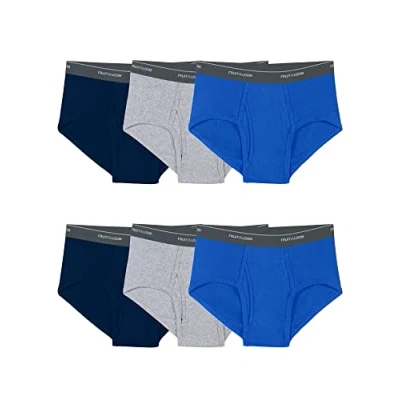 Afbeelding van Fruit of the Loom Tag free Cotton Slips Heren (6 stuks), Set van 6 verschillende kleuren.