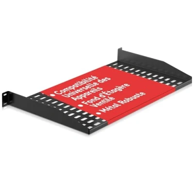 Image de Étagère Rack Serveur Pyle 1U Noir peut supporter jusqu’à 50 kg