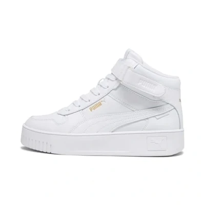 Image de PUMA Baskets Carina Street Mid pour femme, White Gold, 42.5 EU