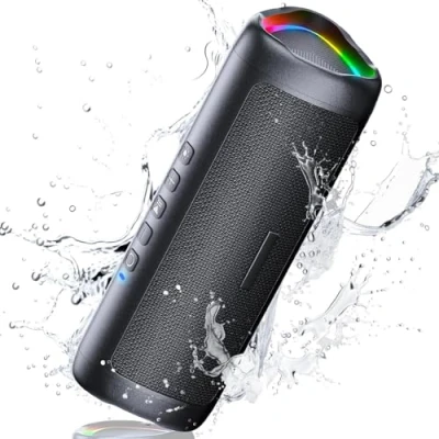 Afbeelding van UOHHBOE BT5,3 draagbare bluetooth luidspreker, draadloos, met TWS koppeling, 24 uur, looptijd, 30 m, afstand, ledlicht, RGB, waterdicht, IPX5, HD, stereo, handsfree, voor feestjes, reizen, buiten