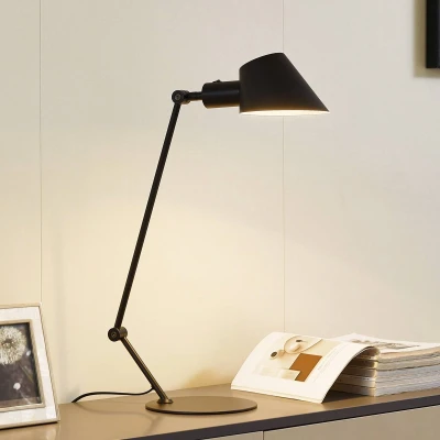 Afbeelding van Lindby Corali tafellamp, zwart, metaal, hoogte 64cm