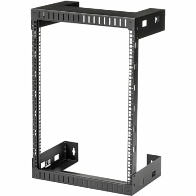 Image de StarTech.com 15U 19 Wall Mount Network Rack 12 Deep 2 Post Open Frame Server Room for Data/AV/IT/ Communication/Computer Equipment/Patch Panel w/Cage Nuts &amp; Screws 200lb Capacity
