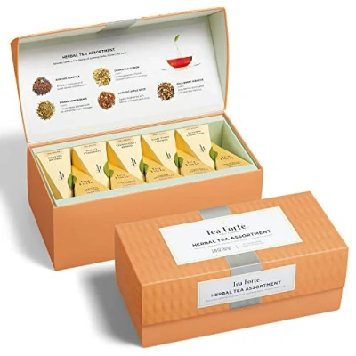 Afbeelding van Tea Forte, Theeproeverij assortiment, presentatiedoos, theesampler, verschillende theesoorten, 20 piramidetheezakjes om te zetten (Herbal Tea)