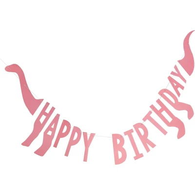 Afbeelding van Ginger Ray Roze Dino Letterslinger