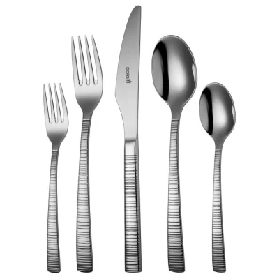 Afbeelding van Sola Bestekset Bali 12 Persoons Modern 100 delig Vaatwasserbestendig Zilverwit Edelstaal 18/10 RVS Zilver