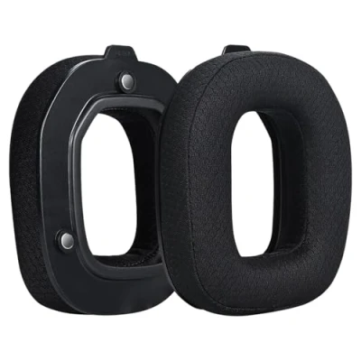 Afbeelding van Vervangende Oorkussens voor Logitech G Astro A50 Gen 4 Hoofdtelefoon van MMOBIEL Mesh Fabric Koptelefoon Noise Isolation Earpads Zwart
