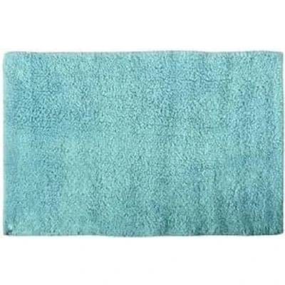 Afbeelding van MSV Badkamerkleedje/badmat voor op de vloer lichtblauw 45 x 70 cm polyester/katoen