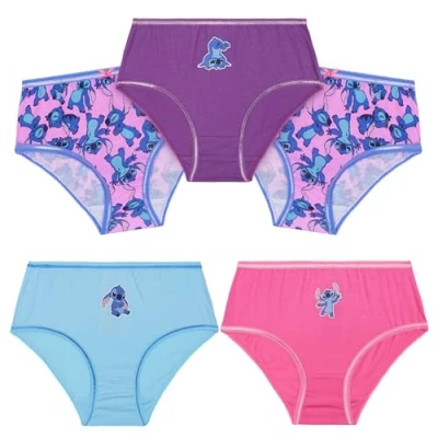 Afbeelding van Disney Stitch Comfortabele en ademende katoenen onderbroek voor meisjes, 5 stuks, Meerkleurig