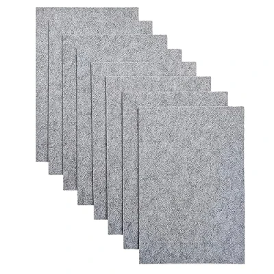Afbeelding van Jtnohx 8 vellen hard vilt om te knutselen, 2 mm dik, 20 x 30 cm, voor naai en knutselprojecten (grijs)