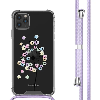 Afbeelding van iMoshion Hoesje Geschikt voor iPhone 11 Pro Max met Koord Design Meerkleurig / Sandstone Dandelion