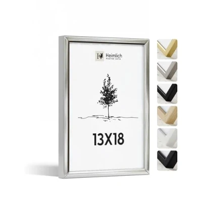 Afbeelding van Heimlich® 1 x fotolijst 13 18 cm, champagnezilver, metaal, stuk, kleine collage, aluminium metalen frame, fotolijst, cm