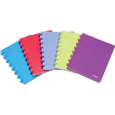 Afbeelding van Schrift Atoma A5 ruit 5x5mm 144blz 90gr PP transparant assorti