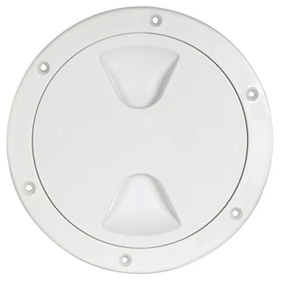 Afbeelding van Osculati Inspectiedeksel met schroefdraad en afdichting, diameter 102 mm, kleur: wit