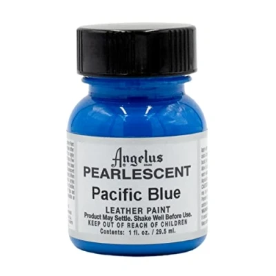 Afbeelding van Angelus Leather Acrylic Paint textielverf voor leren stoffen acrylbasis 29,5ml Parelmoer Blauw