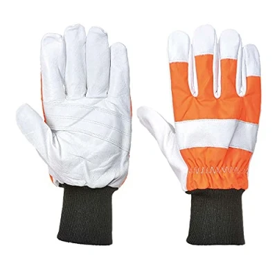 Afbeelding van Portwest Oak Kettingzaag Beschermende Handschoen (Klasse 0) Oranje L