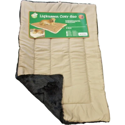 Afbeelding van Ligkussen cozy duo beige zwart 58 x 42 cm Gebr. de Boon