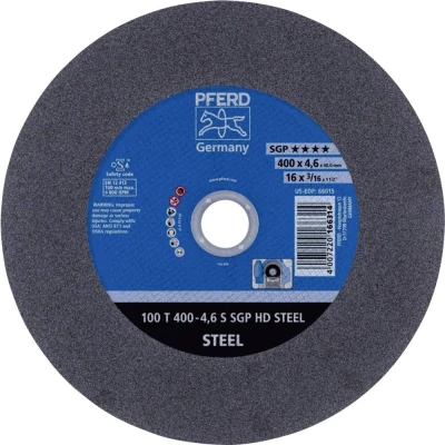 Afbeelding van PFERD 100 T 400 4,6 S SGP HD STEEL/40,0 66324140 Doorslijpschijf recht mm 10 stuk(s) Getemperd staal, Staal