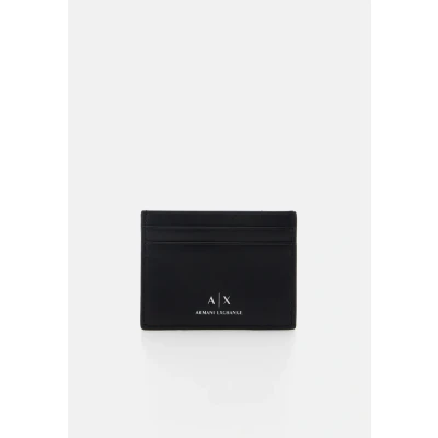 Afbeelding van Armani Exchange heren Pasjeshouder van leer in de kleur Zwart