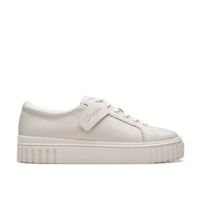 Afbeelding van Clarks 261778174 damessneakers, Gebroken wit