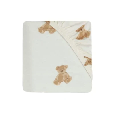 Image de Jollein Drap housse en jersey Teddy Bear 70/75 x 140/150 cm 100% coton Certifié Oeko TEX