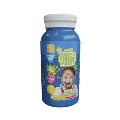 Afbeelding van Natural Face &amp; Fingerpaint Fles Blauw, 250ml