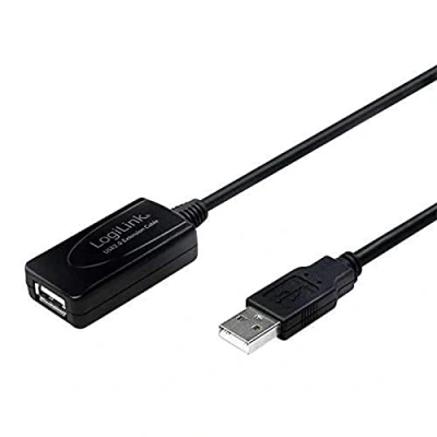Afbeelding van LogiLink USB kabel 2.0 A stekker, bus 10.00 m Zwart UA0143