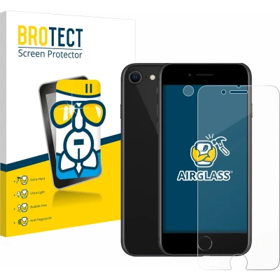 Afbeelding van BROTECT AirGlass kogelwerende glasfolie (1 Stuk, Apple iPhone SE), Smartphone beschermfolie, Transparant