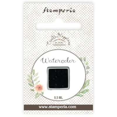 Afbeelding van Stamperia Create Happiness Watercolor Refill Black 0,5ml (KAJC15)