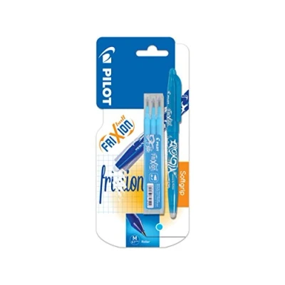 Afbeelding van Rollerpen PILOT Frixion BL FR7 0.35mm + 3 vullingen lichtblauw