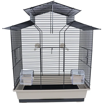 Afbeelding van Interzoo vogelkooi Iza 2 zwart/beige Gebr. de Boon