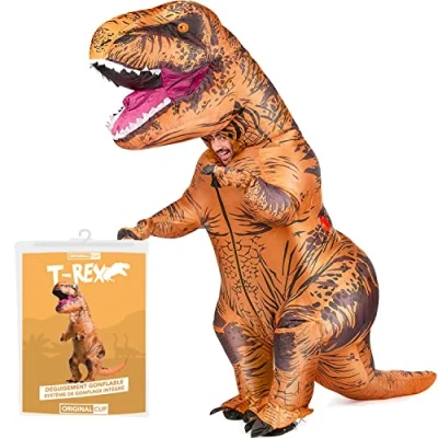 Afbeelding van Opblaasbaar XXL kostuum T Rex Dinosauruskostuum Premium kwaliteit Volwassen grootte Polyester Aangenaam om te dragen Duurzaam Opblaassysteem incl. Originele Cup®