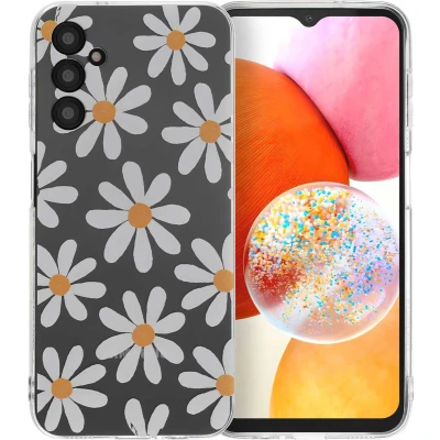 Afbeelding van iMoshion hoesje Geschikt voor Samsung Galaxy A14 (5G) / (4G) Siliconen Design Meerkleurig Daisy Flower