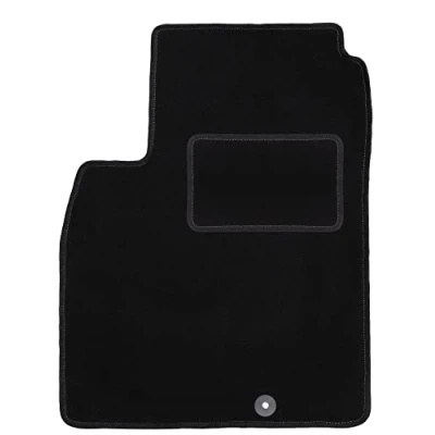 Afbeelding van Wielganizator Zwart velours bestuurdersmat voor Nissan Micra K13 Hatchback (2010 2016)