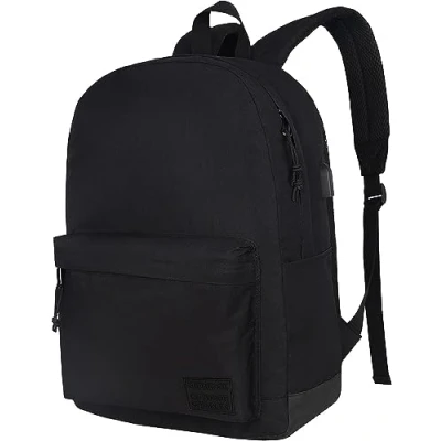 Afbeelding van SUPACOOL Lichtgewicht casual laptoprugzak met laptopvak 15,6 inch voor mannen en vrouwen, universiteitsrugzak, Kleur: zwart