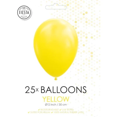 Afbeelding van Gele ballonnen 30cm 25 stuks