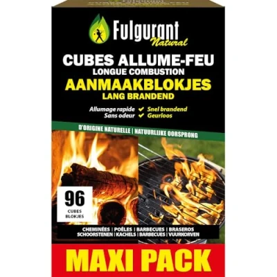 Image de Fulgurant natural 96 pièces Cubes Allume Feu Ecologique