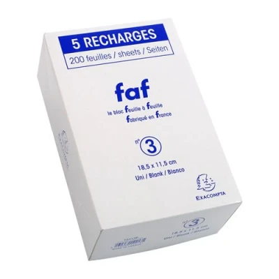 Image de Bloc Exacompta 5 Recharges Uni n 3 18,5x11,5cm