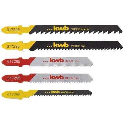 Afbeelding van kwb 617295 Decoupeerzaagblad set voor hout en metaal 5 stuk(s)
