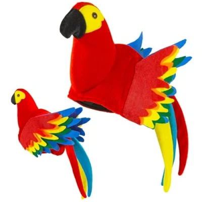Afbeelding van W WIDMANN MILANO Party Fashion Papegaaihoed, vogel, dierenkostuum, hoed voor carnaval