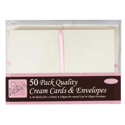 Afbeelding van Anita&#039;s A6 Cards &amp; Envelopes Cream (50pk) (ANT 1511021)