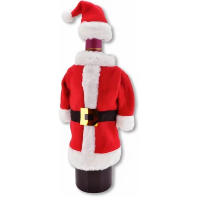 Afbeelding van Verhaak Fleskostuum Kerstman Polyester Rood/wit 2 delig